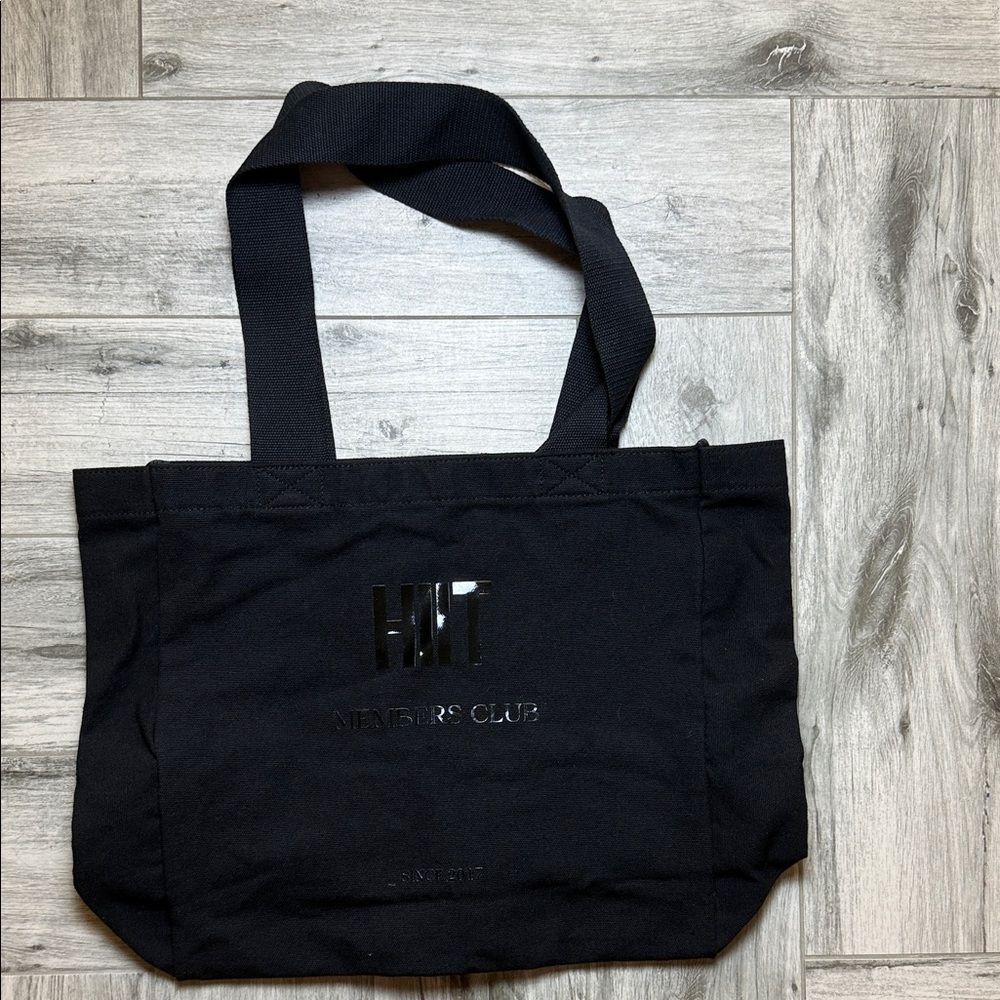 Black HIIT Members Club Canvas Tote Bag